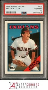 1988 TOPPS TIFFANY #479 BRETT BUTLER INDIANS PSA 10 - Picture 1 of 2