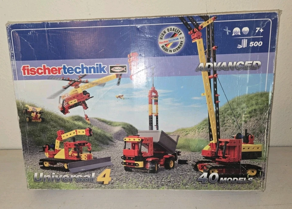 READ Fischer Technik Advanced Universal 4 Kit de Construção 40 Modelos STEM Incompleto - Imagem 1 de 4
