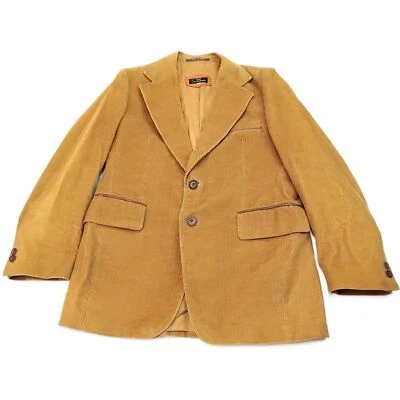 Vintage Cortefiel Jacket Mens 42 Brown Corduroy Sport Coat Spain Leisure Suit - Image 1 of 4