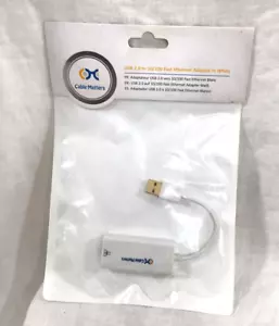 Cable Matters USB 2.0 to RJ45 10/100 Fast Ethernet Network Adapter White New - Picture 1 of 6
