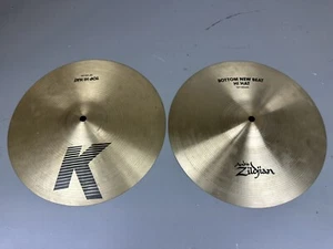 Zildjian Hi Hats 13” K Top and New Beat Bottom Hi Hat - Picture 1 of 6
