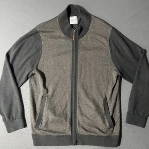 Tommy Bahama Sweater Mens Large Gray Full Zip Knit Hawaiian Island Zone Casual - Picture 1 of 8