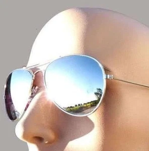1 Pilotensonnenbrille Gestell verspiegelte Gläser Top Pistole Schirme USA Versand - Bild 1 von 1