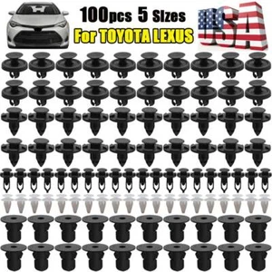 100PC For Toyota Lexus Push Rivets Bumper Wheel Arch Mud Flaps Clips 90044-68320 - Picture 1 of 6