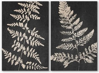 Wall26 Bosque Helecho Hoja Silueta Bellas Artes Minimalista Lienzo Impresiones Decoración de Pared Foto 1 de 4