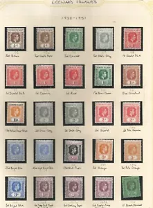 LEEWARD IS SG95-114 1938-51 GVI FULL SET INC shades ect ,lovely lot cat £1800 - Picture 1 of 4