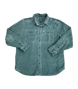 Woolrich Woolen Mills Green Corduroy Buttondown Shirt Size XL - Picture 1 of 8