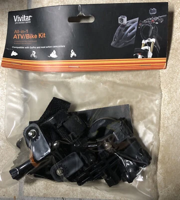 Vivitar All in 1 ATV Bike Kit for GoPro Hero 2 3+ 3 4 and Most Action Cameras - Image 1 of 4