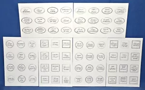 Anna Griffin Mini Sentiments Sticker Everyday Themed 72 pcs 6 sheets Free Ship - Picture 1 of 7