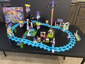 - LEGO Friends Amusement Park 41130 Roller Coaster Swings Rides Gate Emma Andrea