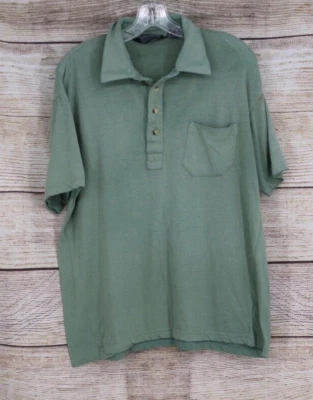 Camisa polo vintage Knightsbridge para hombre con cuello talla grande verde salvia Foto 1 de 4