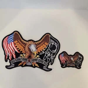 2 - Chaqueta de motociclista Pow Mia Eagle All Gave Some bandera de Estados Unidos - planchar para coser - 11" y 4,5" - Imagen 1 de 9