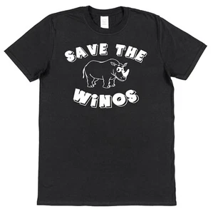 Camiseta Save The Winos Wine Lover Vino Regalos Regalo para Bebedor de Vino Rinoceronte - Imagen 1 de 4