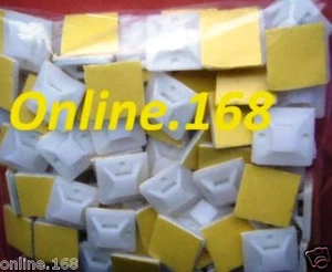 Montajes de lazo de cable autoadhesivos_base de lazo de cable 20 mm/30 mm 100 -500 piezas_ 4 vías BLANCO - Imagen 1 de 1