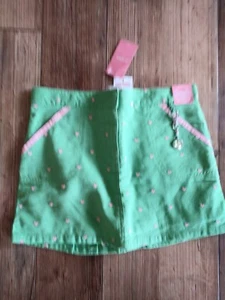 NEW Gymboree Skort Skirt Green Pink Hearts Adjustable Waist Size 7 Plus NWT - Picture 1 of 6