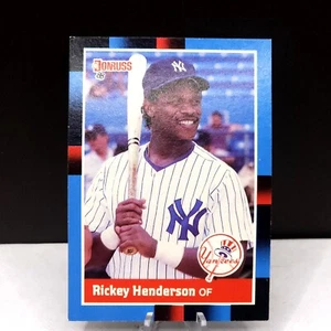 1988 Donruss - Rickey Henderson #277 Last Line begins with '85 NY Yankees - Picture 1 of 2
