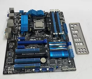 Asus M2N68-VM REV. Socket 2.01G AM2 AMD scheda madre con piastra posteriore e CPU Phenom - Foto 1 di 4