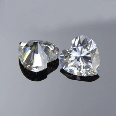 Piedra suelta de moissanita corte corazón VVS1 0,1-30 quilates piedras preciosas reales con probador de paso GRA Foto 1 de 4