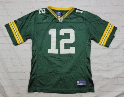 Camiseta Aaron Rodgers para Meninas Tamanho XL 16 Green Bay Packers #12 Reebok On Field - Imagem 1 de 4