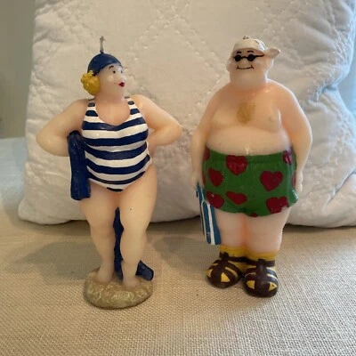 Novedad Beach Goers Velas Retiro Pastel Topper Foto 1 de 4