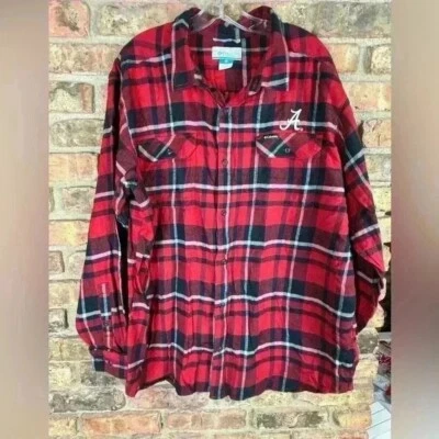 Camisa de manga larga Alabama Collegiate Flare Gun Franela, cuadros rojos, XXL Foto 1 de 4