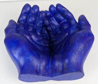 Plato Manos Azules Jardín Césped Repuesto Cambio Decoraciones Envío Gratis U51 Foto 1 de 4