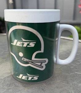 Vintage 1976 NEW YORK JETS NFL Thermo-Serv Coffee Cup Made in USA - Picture 1 of 4