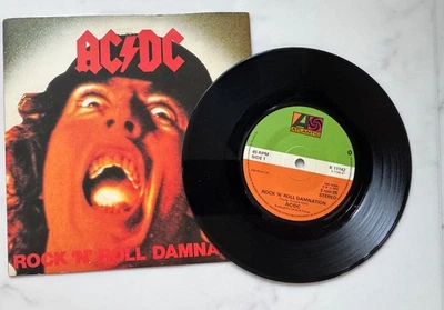 ACDC ROCK N ROLL DAMNATION 7"PS 1980 NEAR MINT Foto 1 de 2