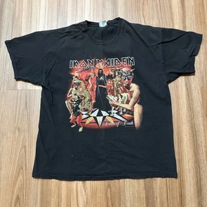 Maglietta Iron Maiden Dance of Death Tour 2003 Vintage Band XL Black Hanes Heavyweight - Foto 1 di 9