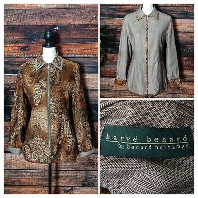 Harve Benard Vintage Blazer Jacket Size 6 Reversible Full Zip - Image 1 of 4