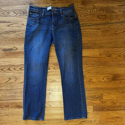 Pantalones de mezclilla para mujer Lucky Brand Easy Rider 6/28 azul pierna recta lavado medio Foto 1 de 4