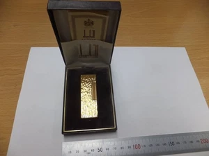 Dunhill Hammer Muster Goldbarren Roller Gas Feuerzeug Ausrüstung Gold Antik Vintage - Bild 1 von 8