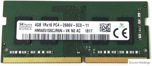 Modulo di memoria per laptop Hynix 4 GB - 1RX16 - DDR4 - 2666 MHz - 1,2 HMA851S6DJR6N-VK - Foto 1 di 1