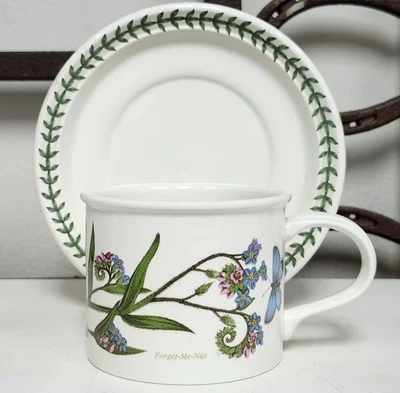 Portmeirion ботанический сад не забудь меня завтрак чашка и блюдце совершенно новый - Изображение 1 из 2