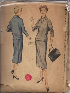 Vintage 2 Piece Dress Sewing Pattern M3321 Size 12 - Picture 1 of 1
