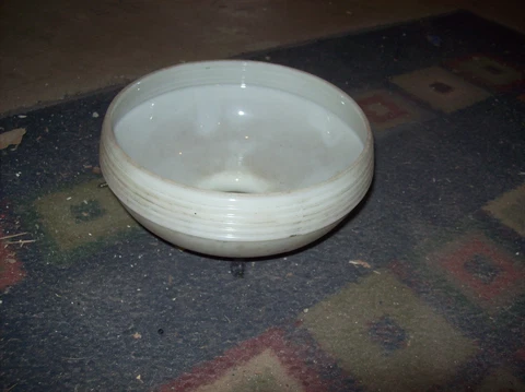 Single milk glass deco cup shade   (LT 255) Cover