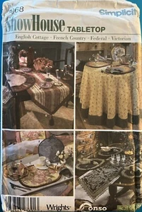 Simplicity Showhouse pattern 5068 Table Top Accessories Tablecloth Napkin uncut - Picture 1 of 2