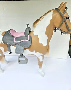 Unsere Generation von Battat Palomino Farbe Pferd - 20" Haarspiel Pferd Sattel Trense - Bild 1 von 14