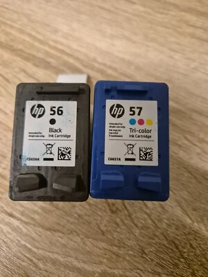 HP 56 & HP 57 UNBOXED Genuine Black & Colour Ink cartridges - C6656A C6657A - Image 1 of 3