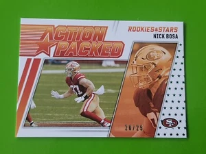 2021 Panini Rookies & Stars Action Packed Nick Bosa 49ers Green Parallel /25 - Bild 1 von 3