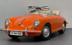 Maisto Diecast Model 1:18 scale - 1961 Porsche 356B Cabriolet (Orange) - Picture 1 of 1
