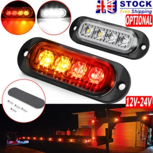 Whtie Amber Red Side Marker LED Clearance light Truck Trailer Caravan RV 12V 24V - Picture 1 of 32