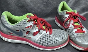 Nike Womens Dual Fusion 599560-001 Gray Green Red Running Shoes Sneakers Size 8 - Picture 1 of 10