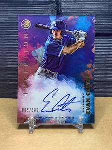 2021 Bowman Inception Evan Carter Auto /600 - Rangers