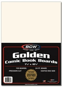 300 BCW Golden Age fumetti SENZA ACIDI schede di supporto bianche - Foto 1 di 1