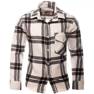 GILLSONZ DS F-74 - 2 Kinder Flanellhemd Freizeit Student Hemd Langarm - Bild 1 von 6