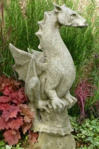 HALVARD Steinfigur Skulptur Drache Pheeberts Fiona Scott Steinguss Gartendeko - Bild 1 von 7