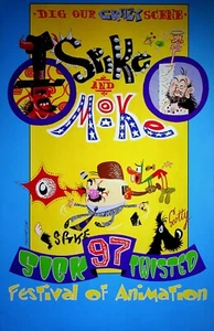 Spike & Mikes Sick And Twisted FIRMATO SPIKE 1997 Festival Dell'Animazione 17x11 #CS - Foto 1 di 3