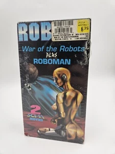 ROBOTS: WAR OF THE ROBOTS & ROBOMAN 2 VHS Tapes Simitar 1994 SEALED! - Picture 1 of 3