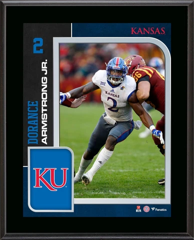 Dorance Armstrong Jr. Kansas Jayhawks 10.5" x 13" Player Plaque Cover